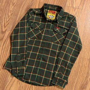 Women’s Dixxon Flysouljah Size Small Snap Button Plaid Flannel